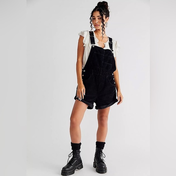 Free People Ziggy Cord Shortalls Brand New - Picture 9 of 16